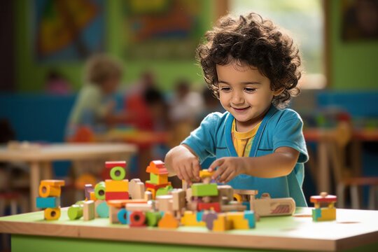 Children learning and playing at Samridya Pre-School