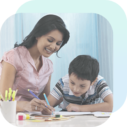 Teacher helping students understand concepts